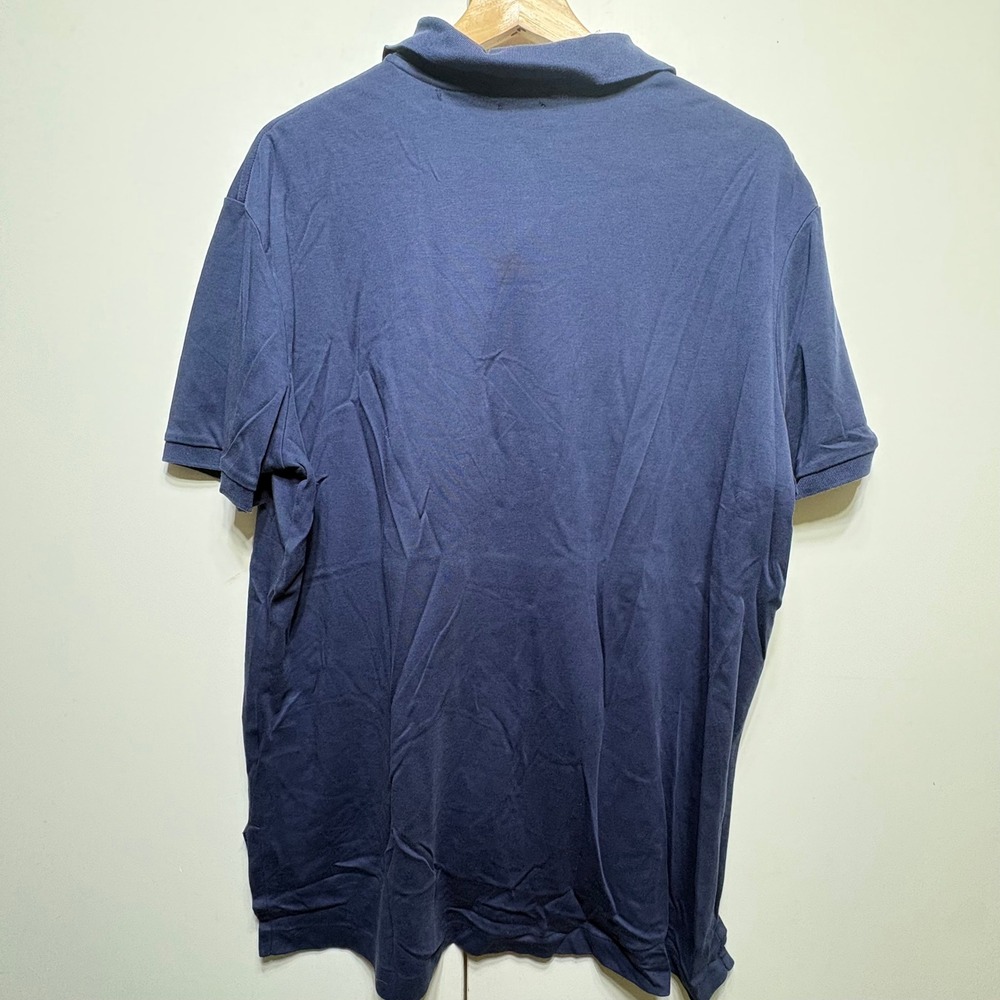 Polo Ralph Lauren Pima Soft Touch Polo Shirt Mens Large Navy Blue Pima Cotton - Picture 13 of 13